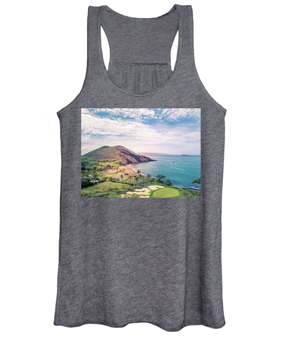 Makena Women's Tank Top featuring the photograph Puu Olai view by Chris Spencer