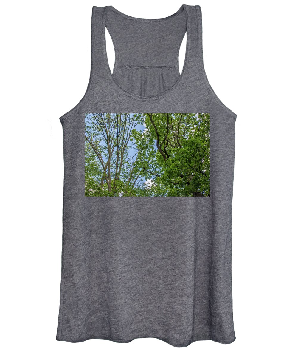 Queen's Wood Women's Tank Top featuring the photograph Queen's Wood Trees Spring 6 by Edmund Peston
