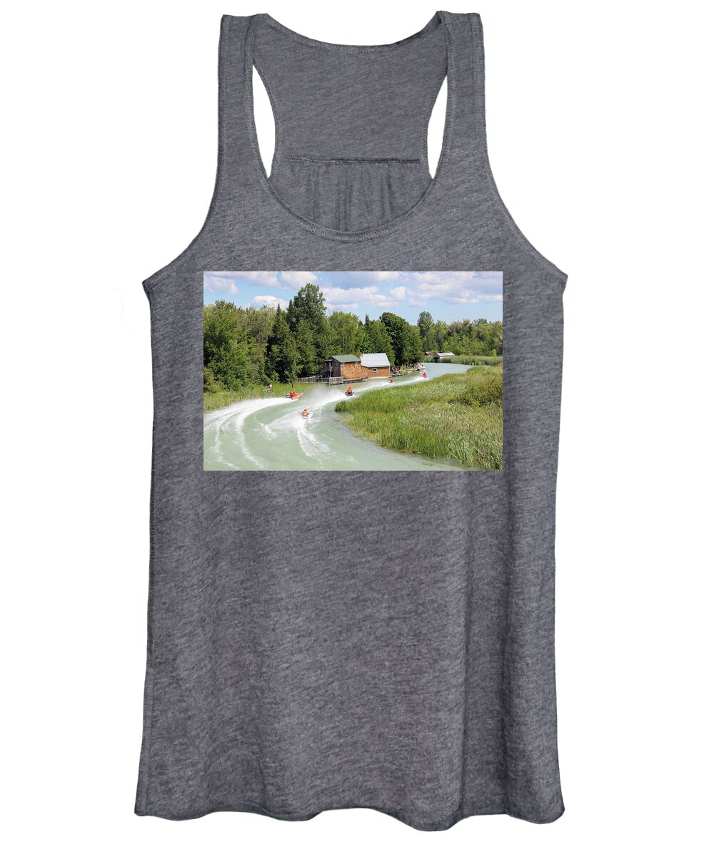 Usa Women's Tank Top featuring the photograph Racing on Crooked River by Robert Carter
