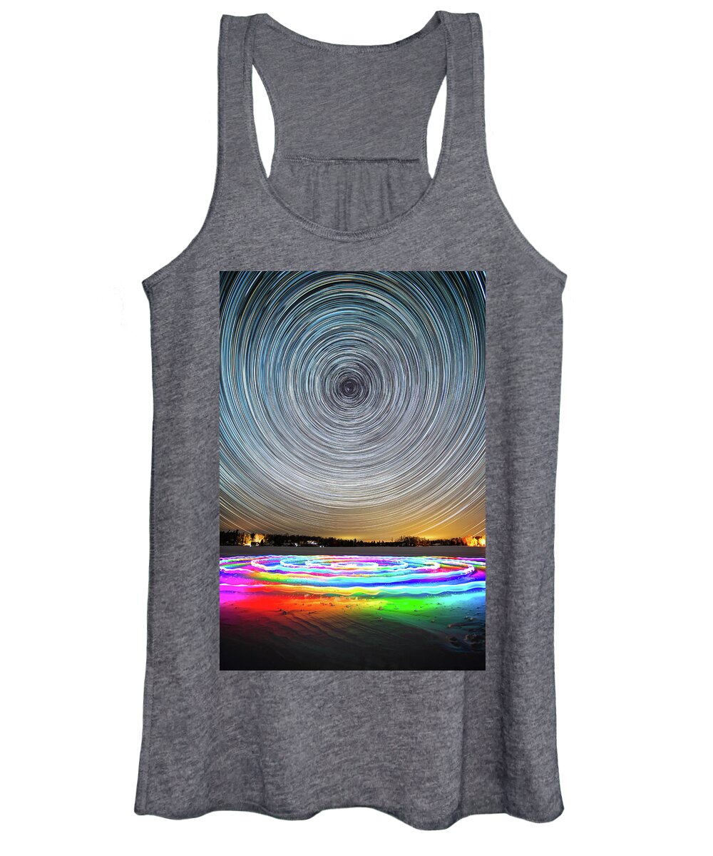Colorful Women's Tank Top featuring the photograph Rainbow Spiral 2 by Matt Molloy