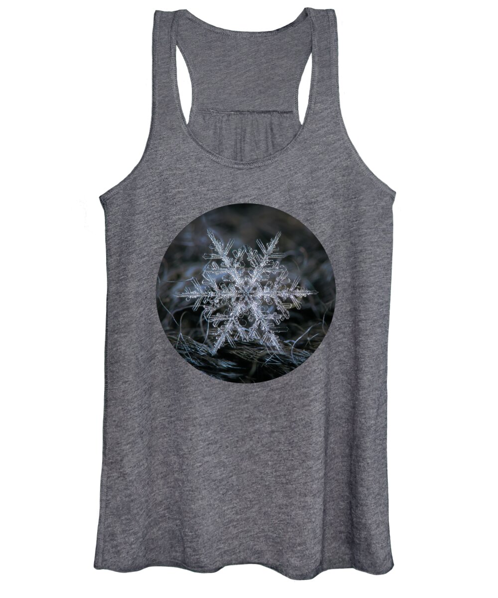 Snowflake Women's Tank Top featuring the photograph Real snowflake 2014-12-26_1 by Alexey Kljatov