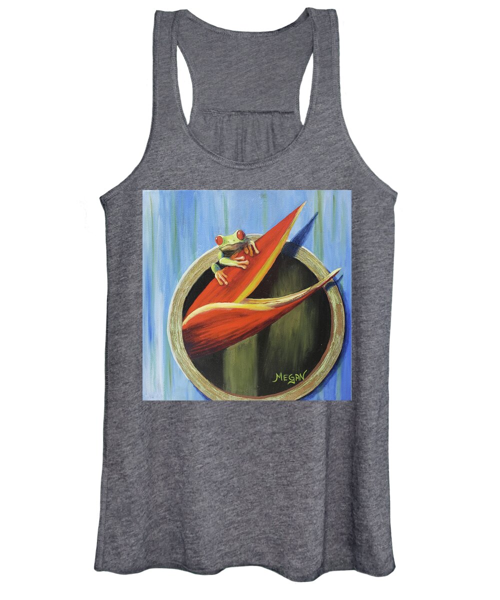 Tropical Women's Tank Top featuring the painting Red-eyed Tree Frog by Megan Collins