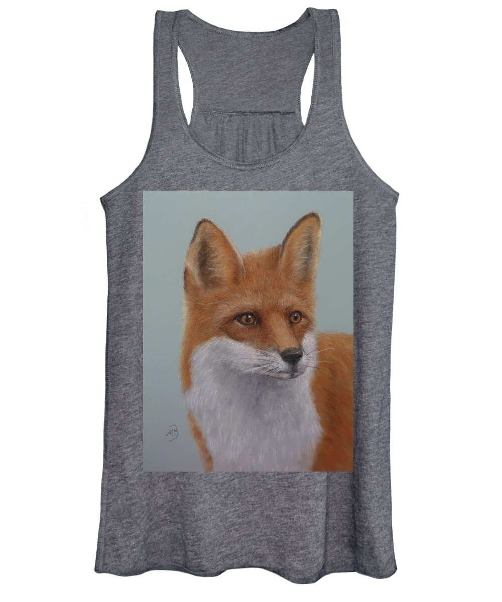 Fox Women's Tank Top featuring the painting Red Fox by Monica Burnette