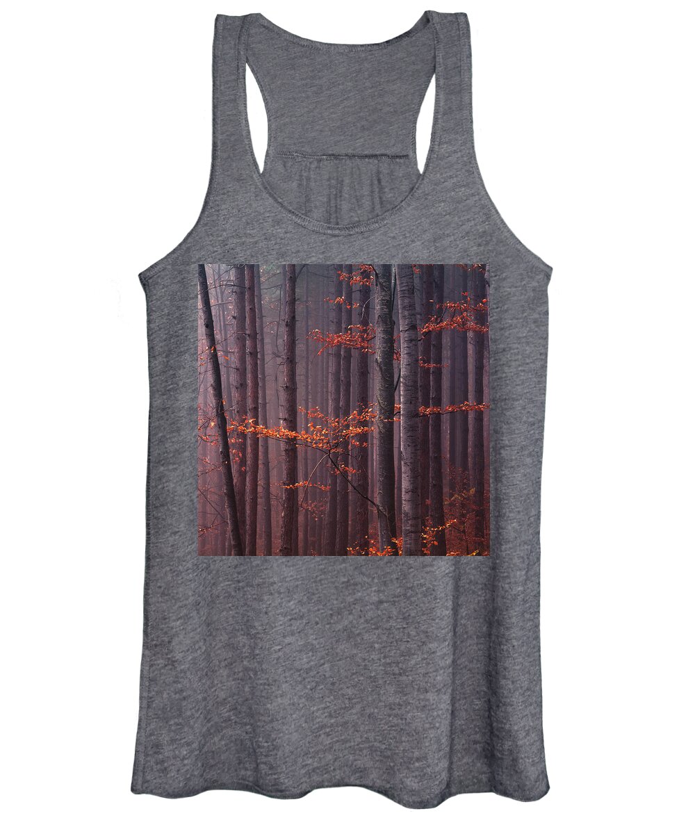 Mountain Women's Tank Top featuring the photograph Red Wood by Evgeni Dinev
