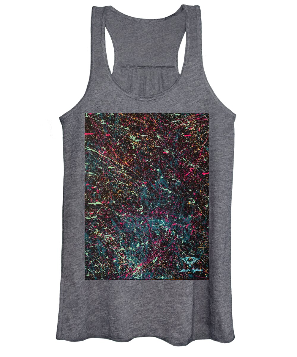 Abstract Women's Tank Top featuring the painting Release by Heather Meglasson Impact Artist