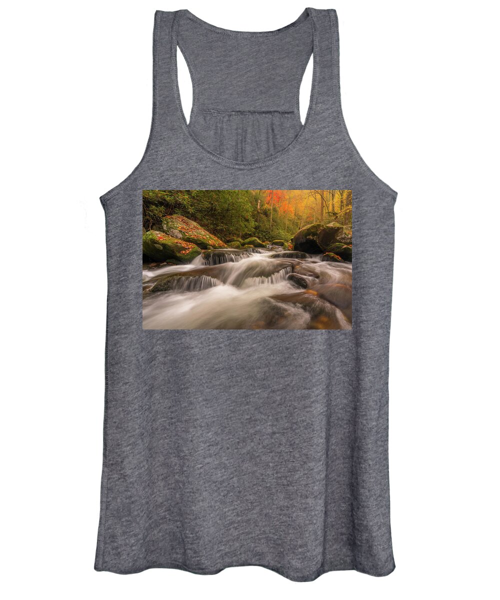 Tennessee Women's Tank Top featuring the photograph River Cascades by Darrell DeRosia