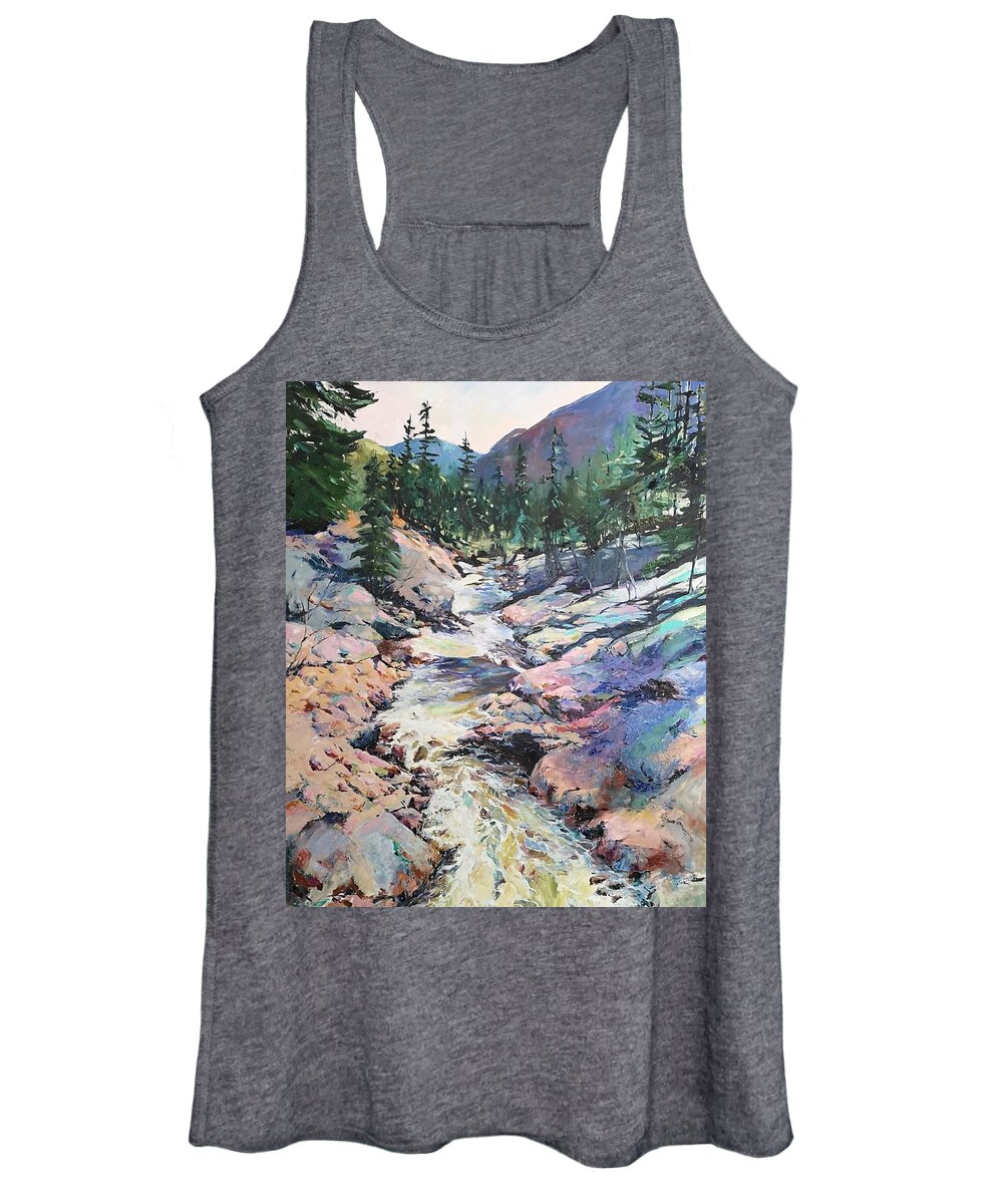 Water Women's Tank Top featuring the painting River by Sheila Romard