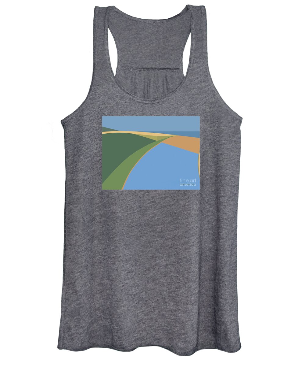 Abstract Women's Tank Top featuring the painting Road Trip by Jacqueline Shuler