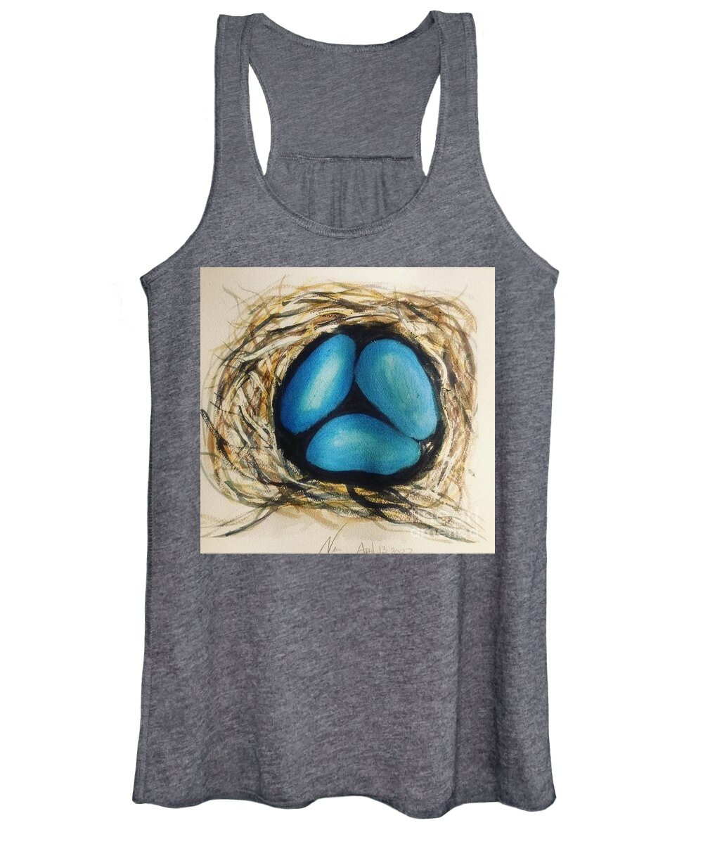  Women's Tank Top featuring the painting Robin's Next by Nina Jatania