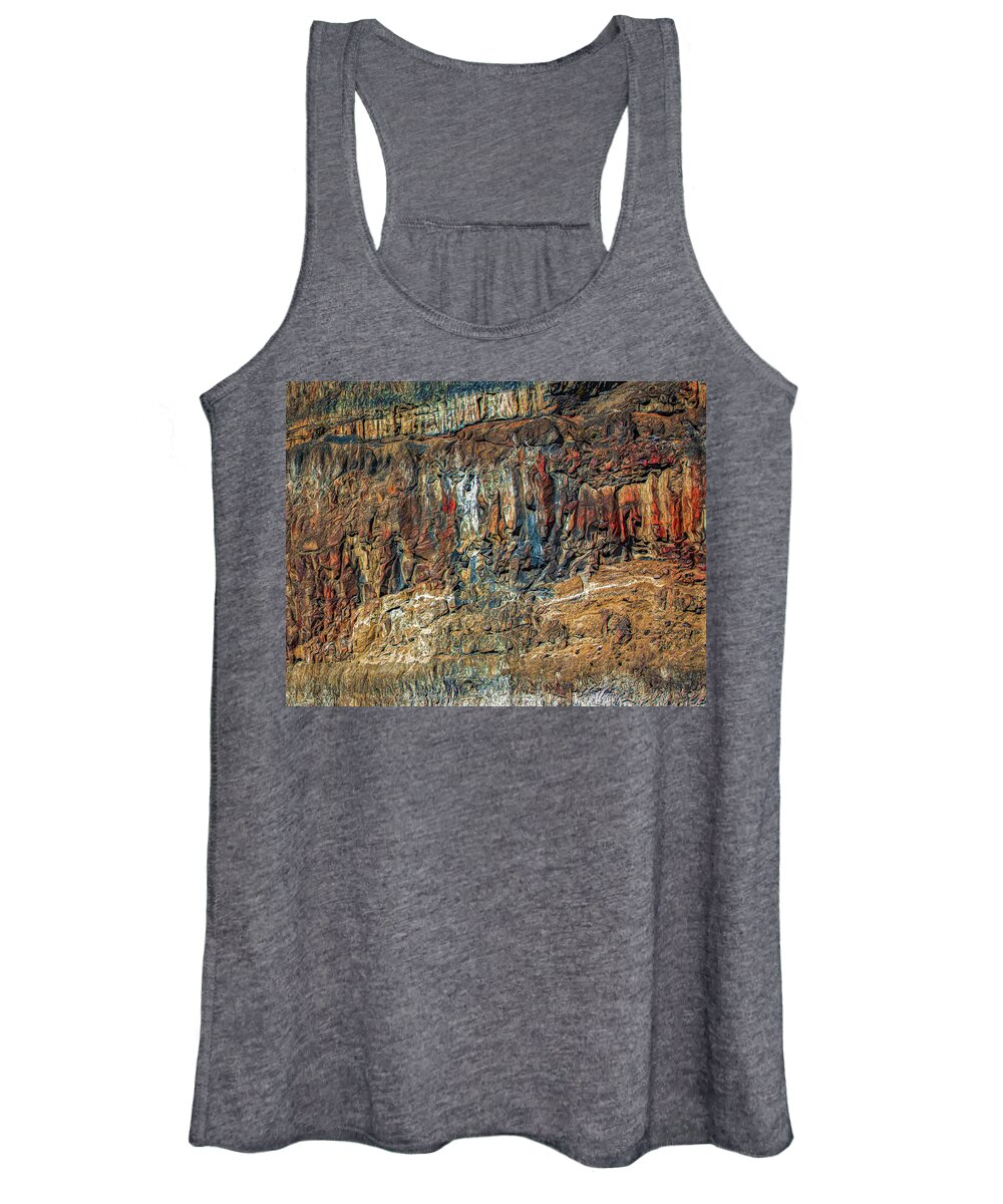 Natures Abstract Women's Tank Top featuring the photograph Rock of Ages by Kevin Lane