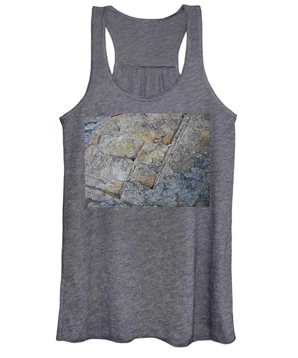 Partridge Island Women's Tank Top featuring the photograph Rockfaces 2 by Alan Norsworthy