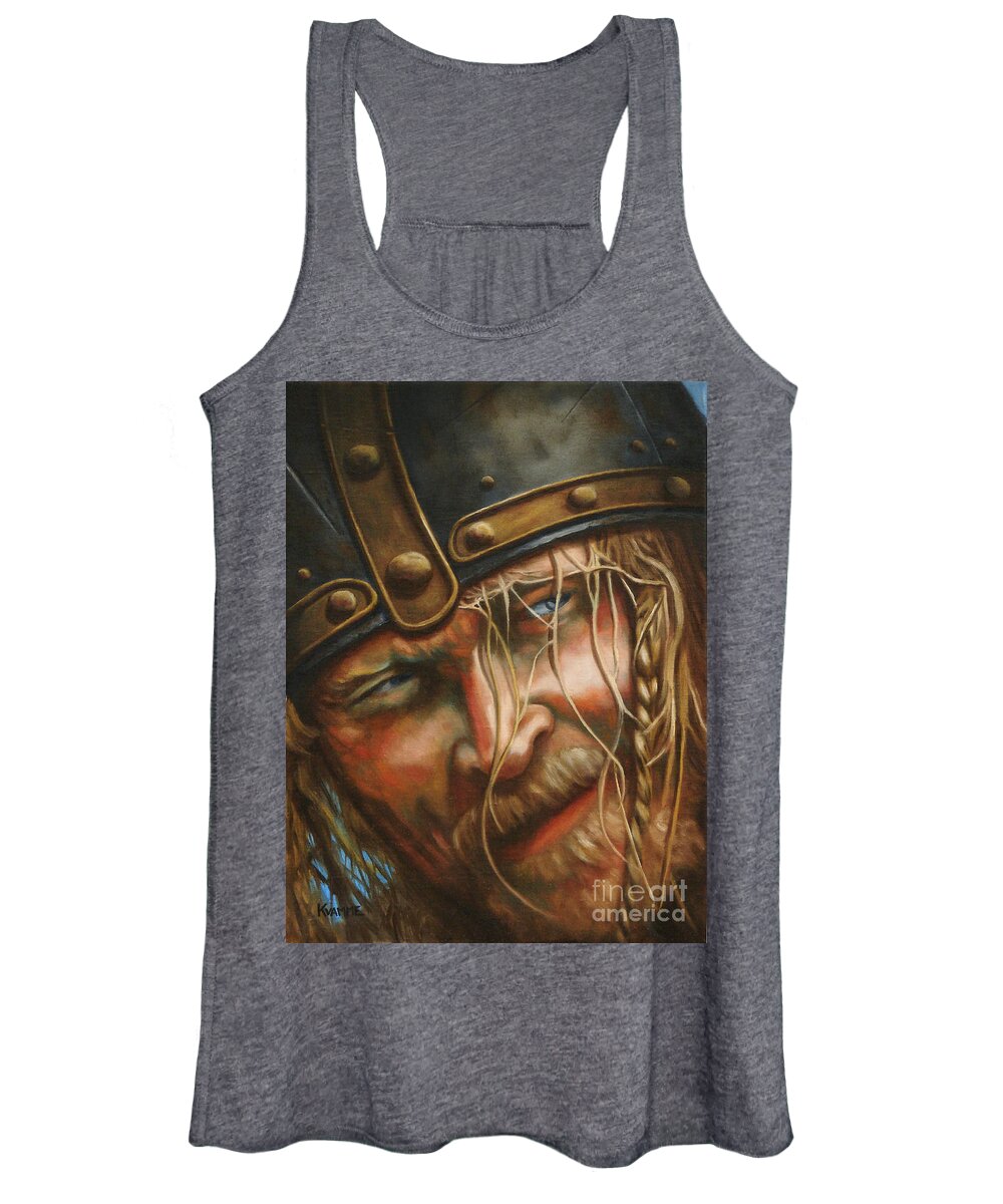 Barbarian Women's Tank Top featuring the painting Rogue by Ken Kvamme