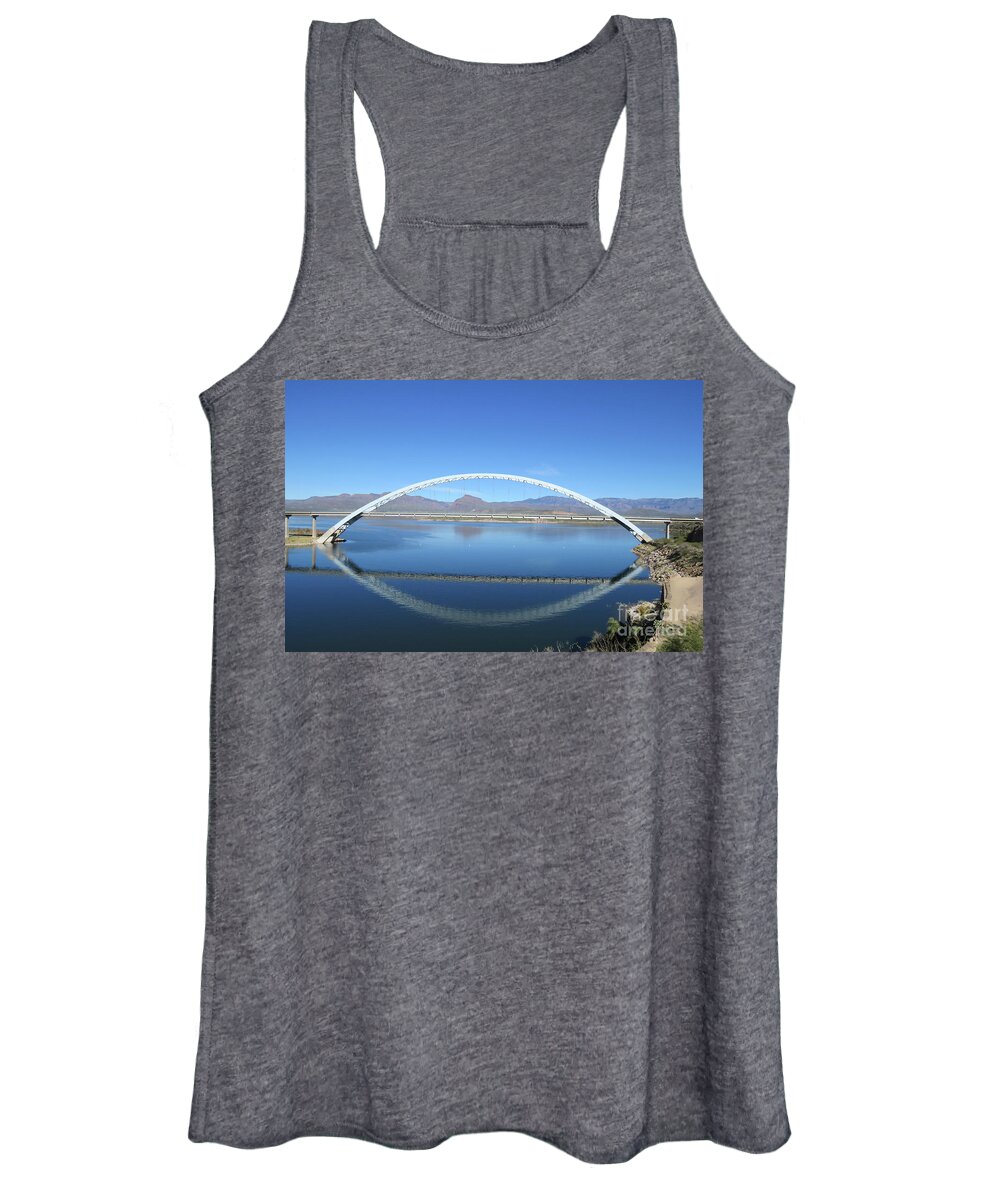 Reflection Women's Tank Top featuring the photograph Roosevelt Reflection by Mary Mikawoz