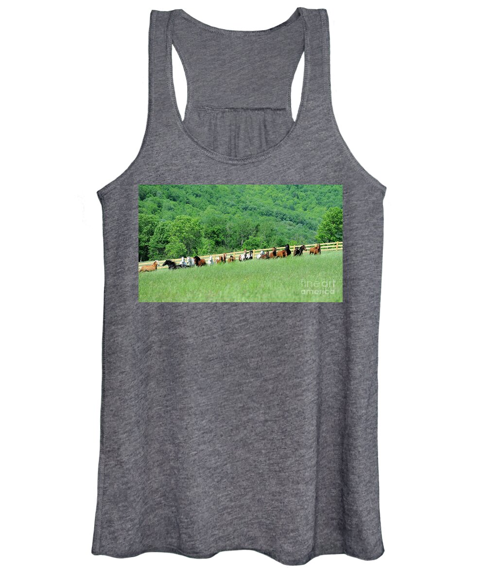 Rosemary Farm Sanctuary Women's Tank Top featuring the photograph Rosemary Farm Herd #225 by Carien Schippers