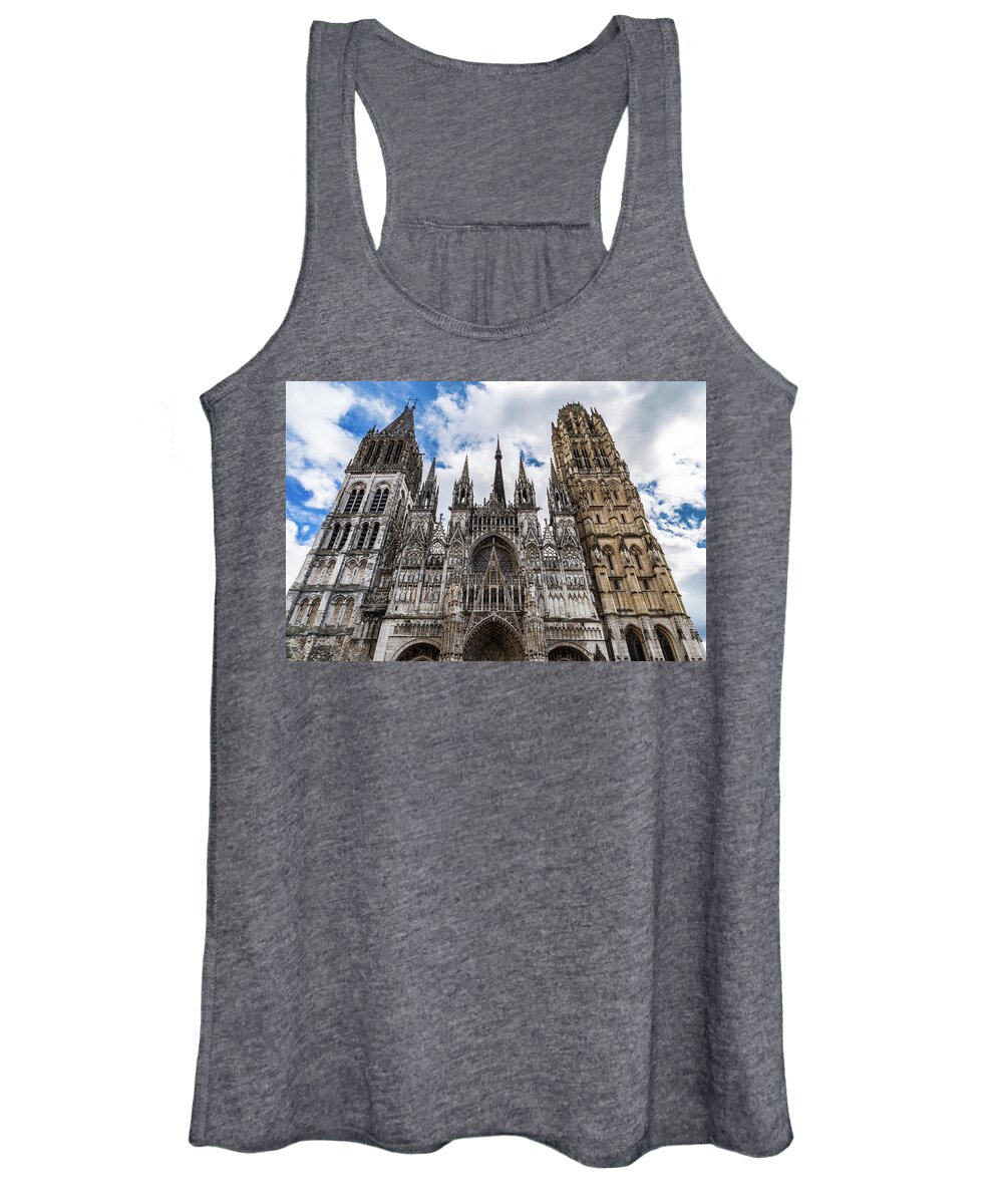 Rouen Women's Tank Top featuring the photograph Rouen Cathedral by Fabiano Di Paolo