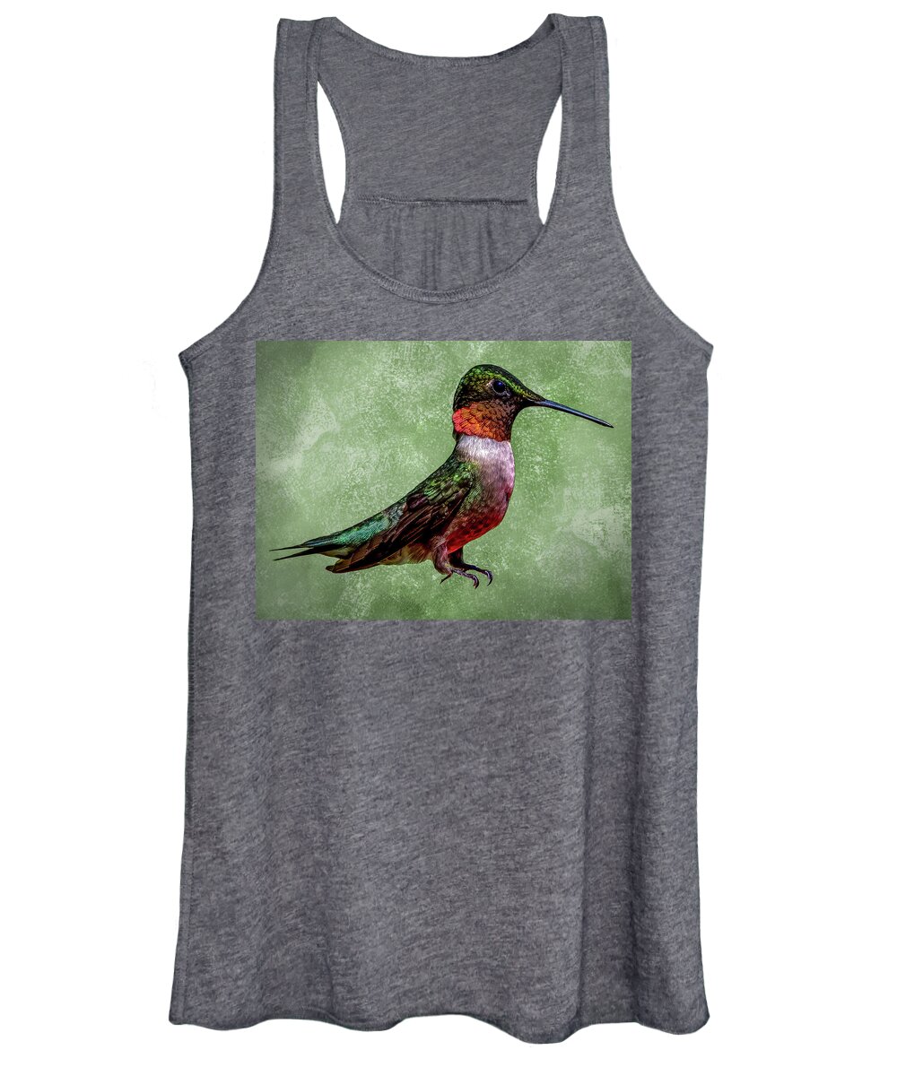 Animal Women's Tank Top featuring the photograph Ruby Throat by Brian Shoemaker