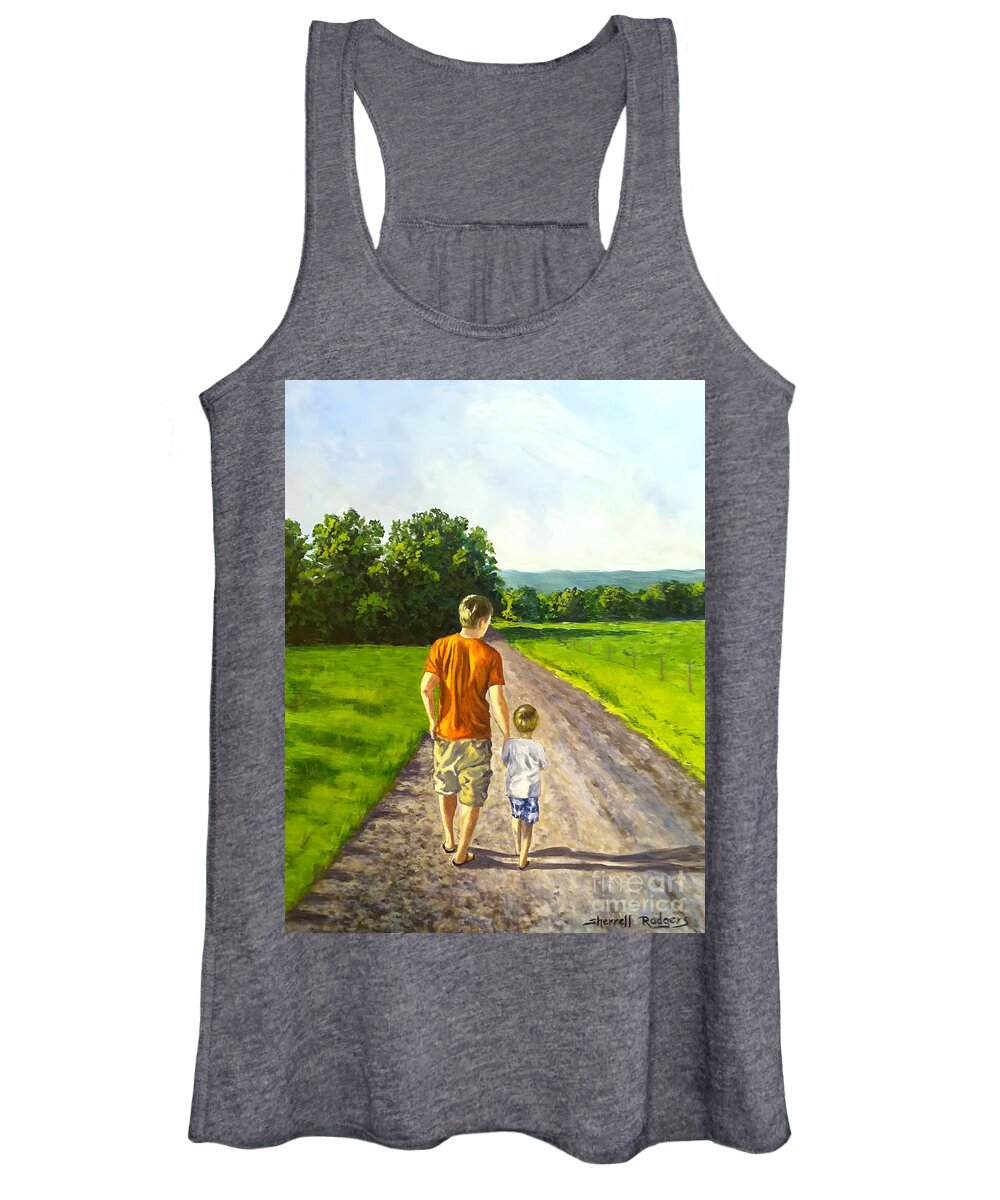 Painting Women's Tank Top featuring the painting Ryans Walk by Sherrell Rodgers