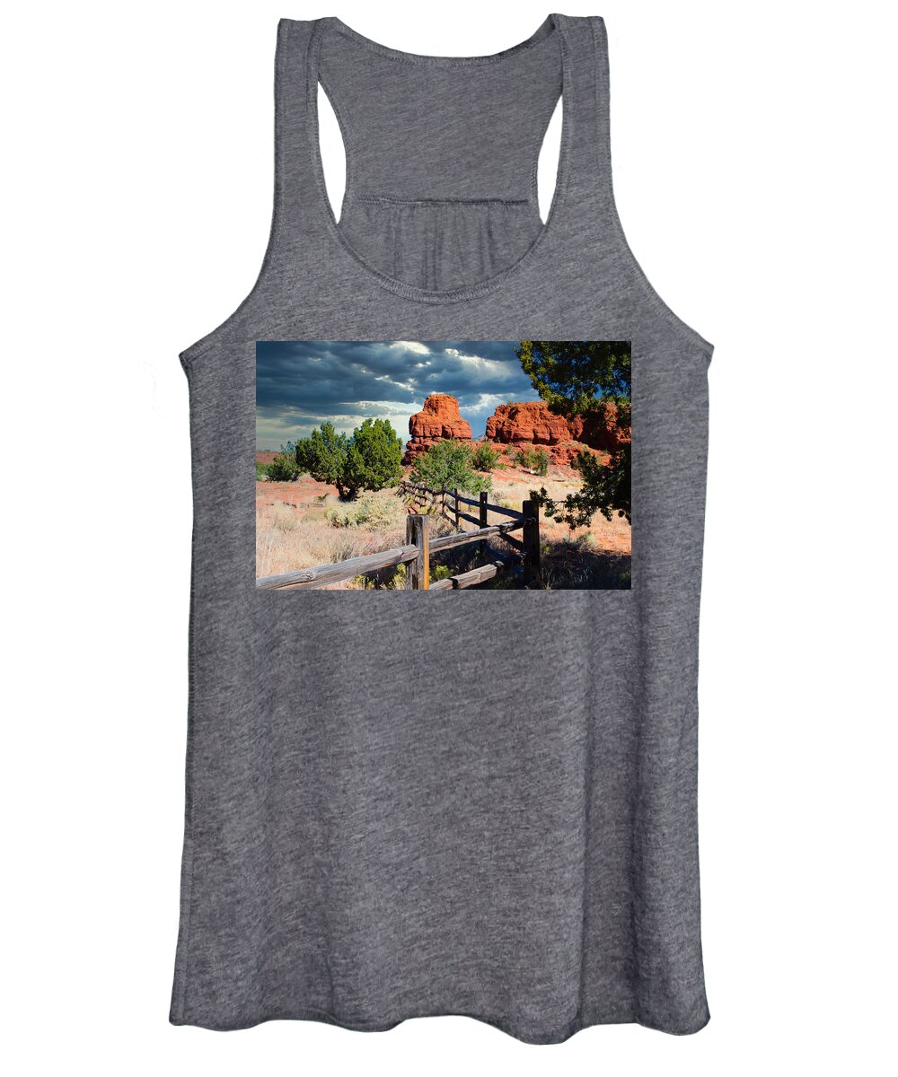 Jemez Women's Tank Top featuring the photograph Sacred Butte by Segura Shaw Photography