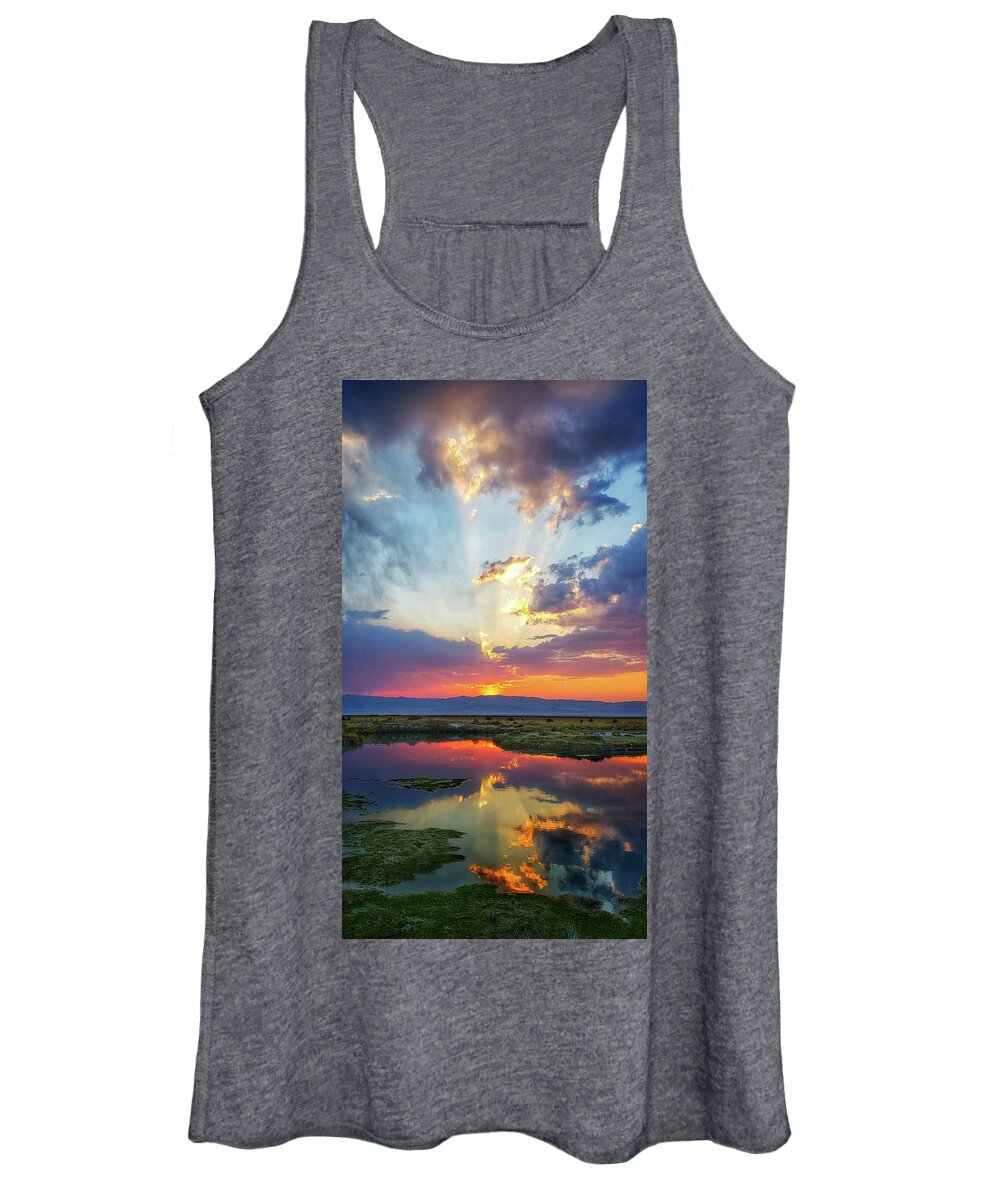 Mountain Women's Tank Top featuring the photograph Salt Spring Showdown by Go and Flow Photos