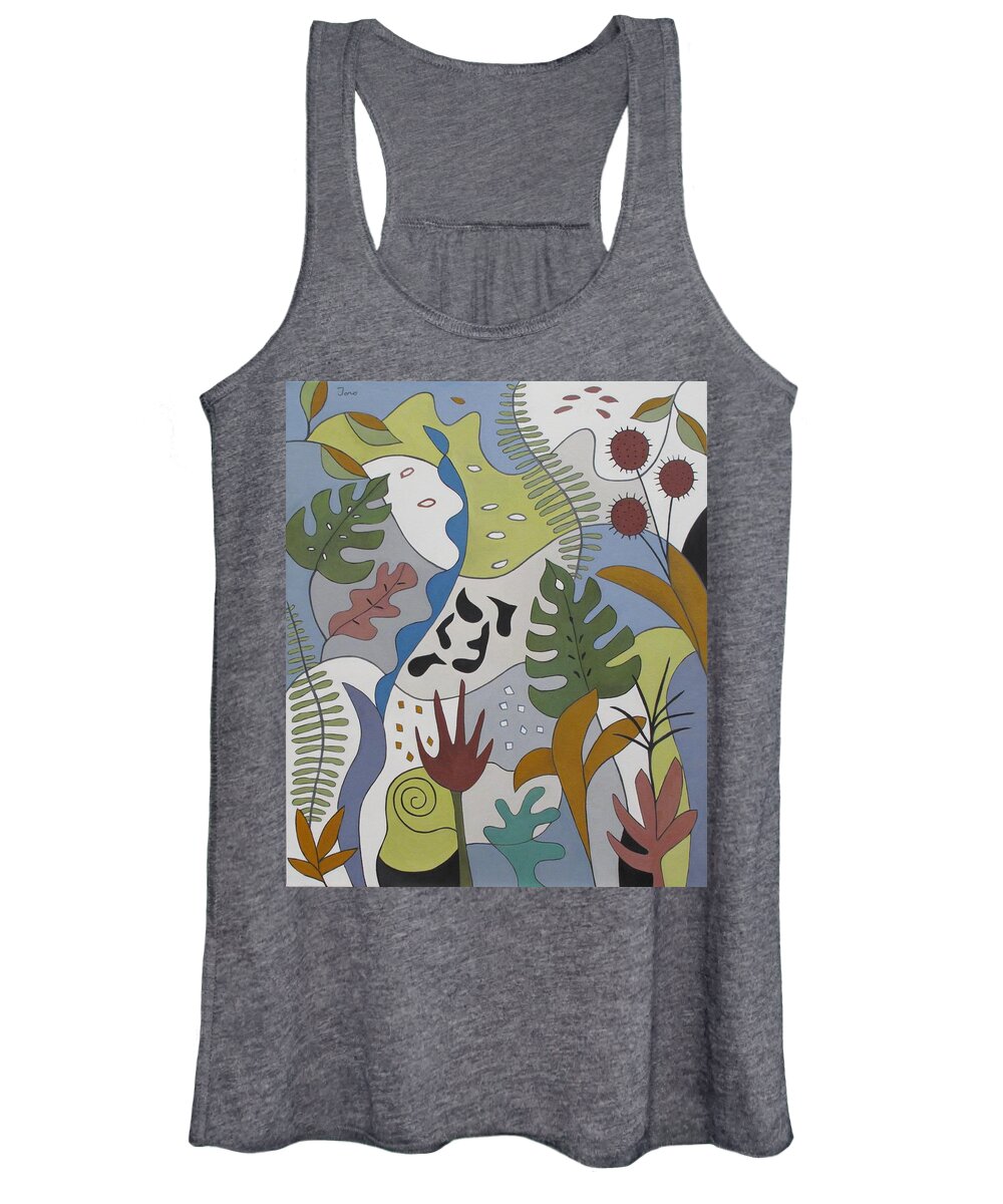 Abstract Women's Tank Top featuring the painting Sanctuary by Trish Toro