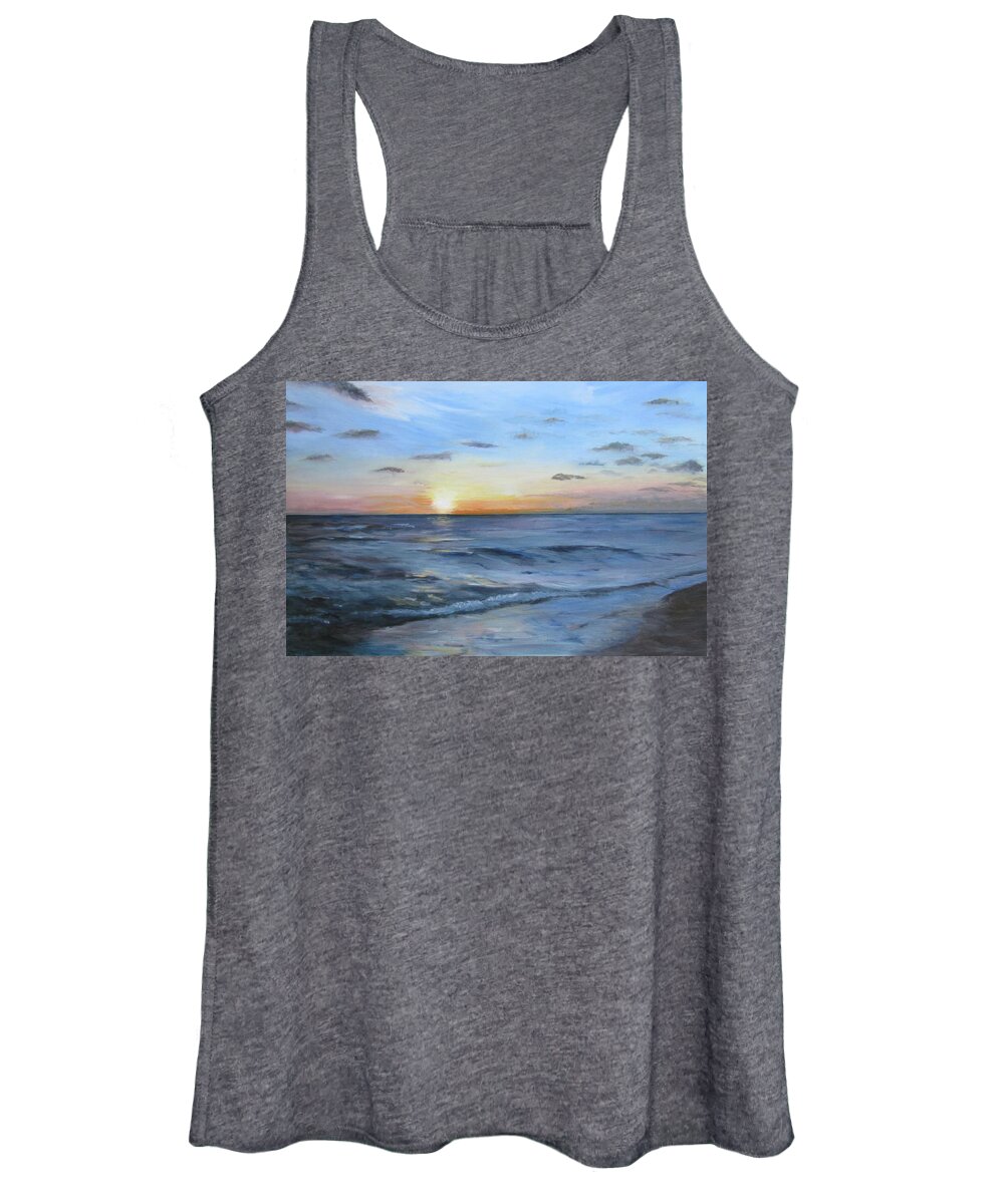 Painting Women's Tank Top featuring the painting Sanibel Sunset by Paula Pagliughi
