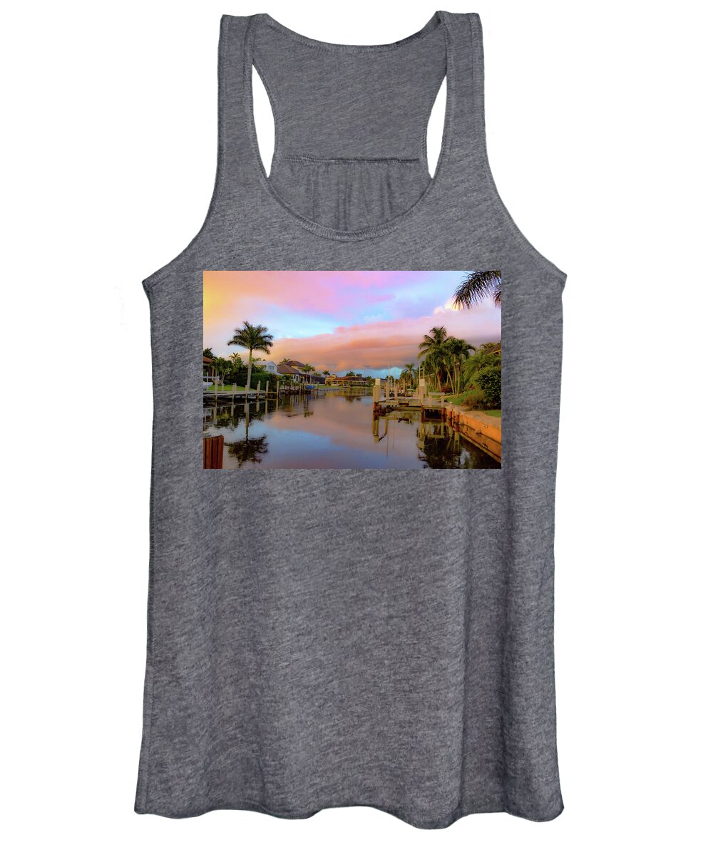 Tropical Women's Tank Top featuring the photograph Saucer Cloud by Debra Kewley