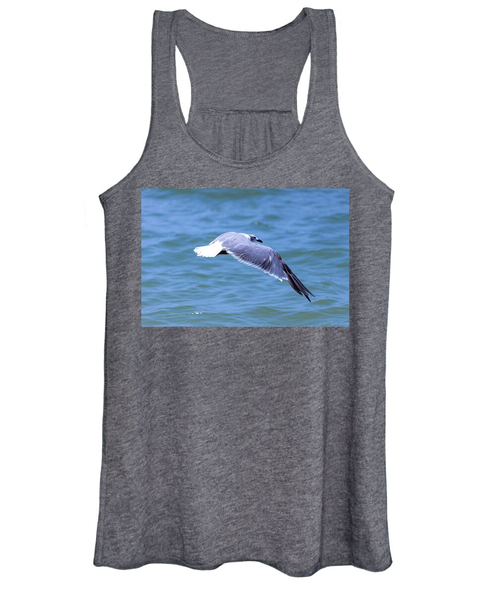 Seagull Women's Tank Top featuring the photograph Seagull Trolling by Blair Damson
