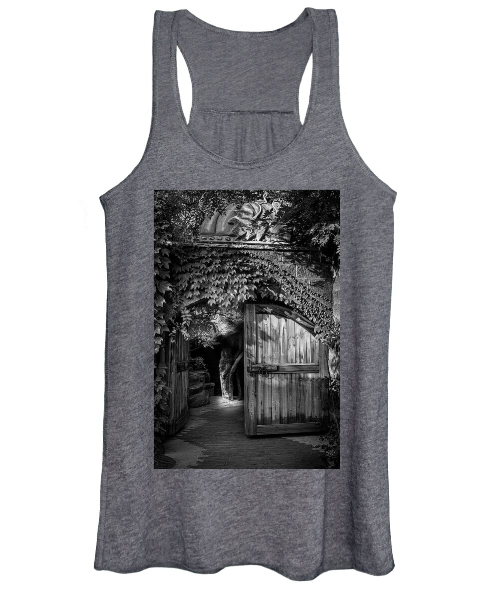Architecture Women's Tank Top featuring the photograph Secret Garden Gate by Mary Lee Dereske
