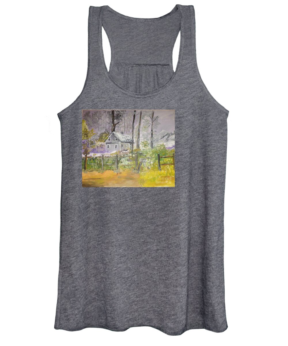Landscape Women's Tank Top featuring the painting Secret Hideaway Painting # 45 by Donald Northup