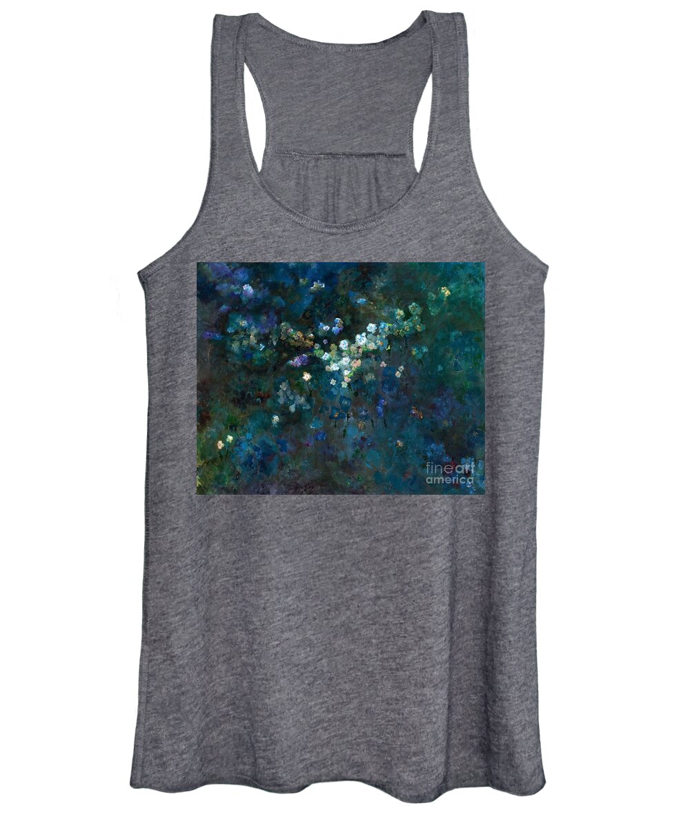 Flowers Women's Tank Top featuring the painting Seeking The Light by Frances Marino