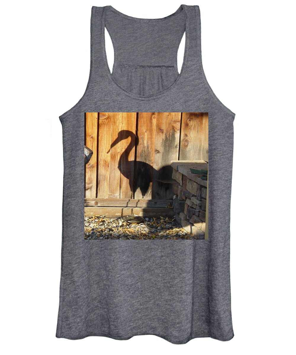 Shadow Women's Tank Top featuring the photograph Shadow Bird by Hank Gray