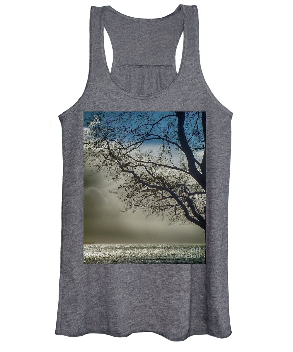 Tree Women's Tank Top featuring the photograph Silhouetted Tree by Kimberly Furey