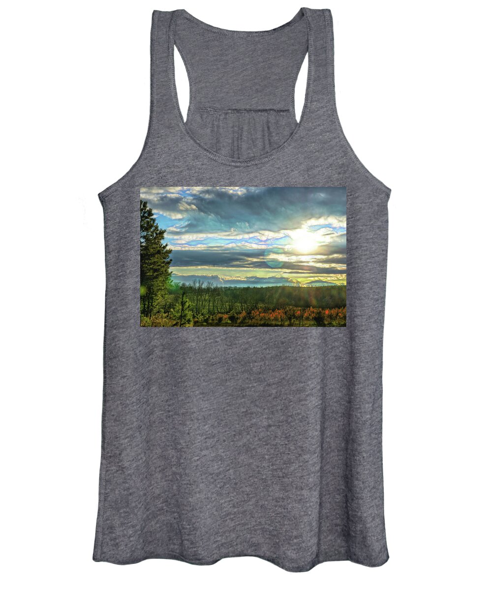 Abstract Women's Tank Top featuring the photograph Silk Hope Sun by Michael Frank