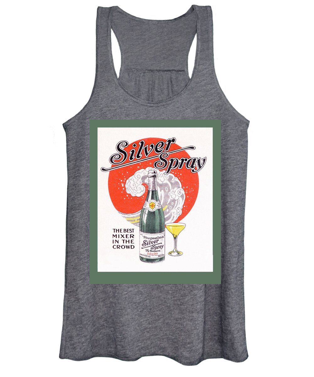 Vintage Advertisement Women's Tank Top featuring the drawing Silver Spray by Td