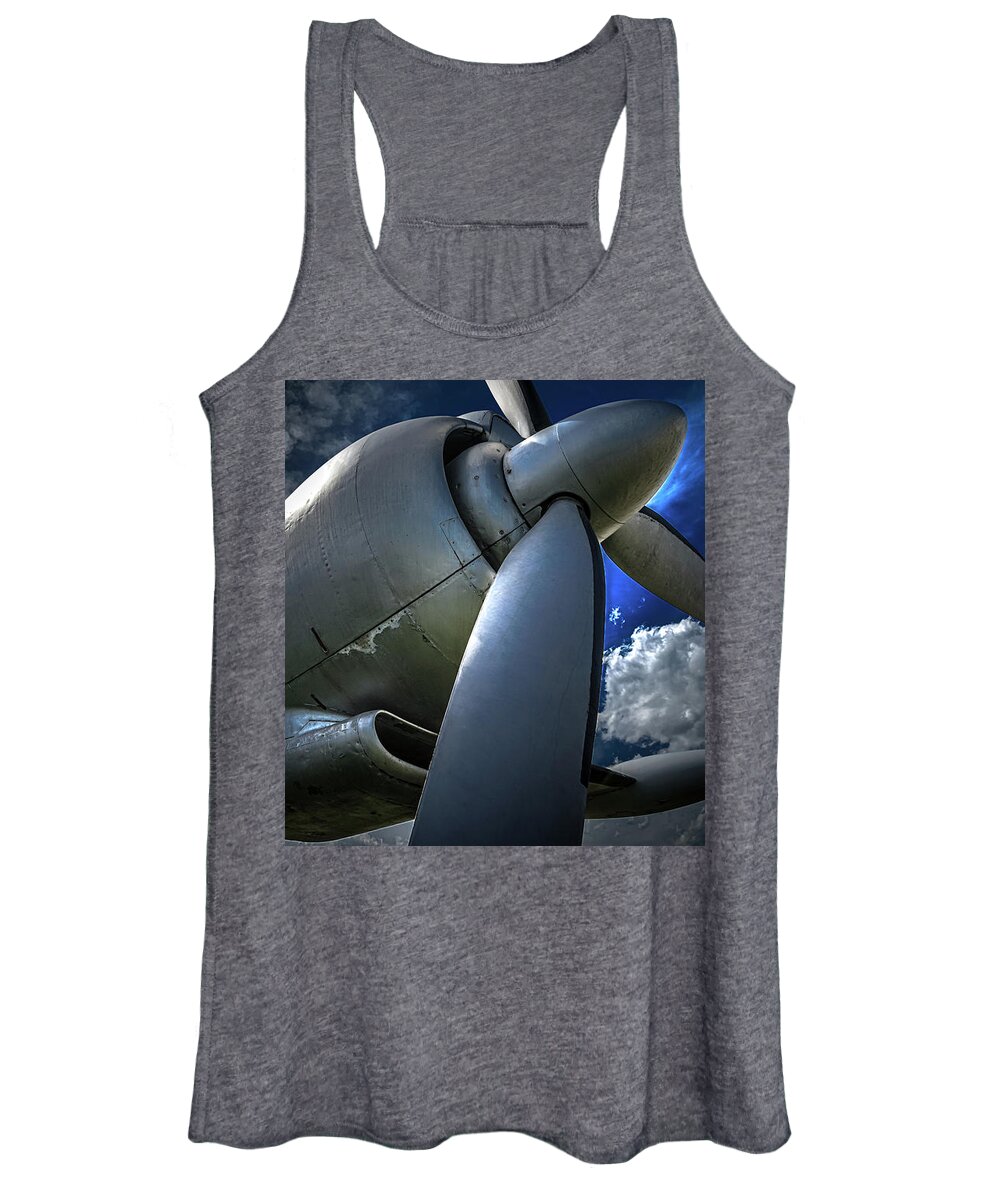 Machine Women's Tank Top featuring the photograph Sky Full Of Power by RC Studio