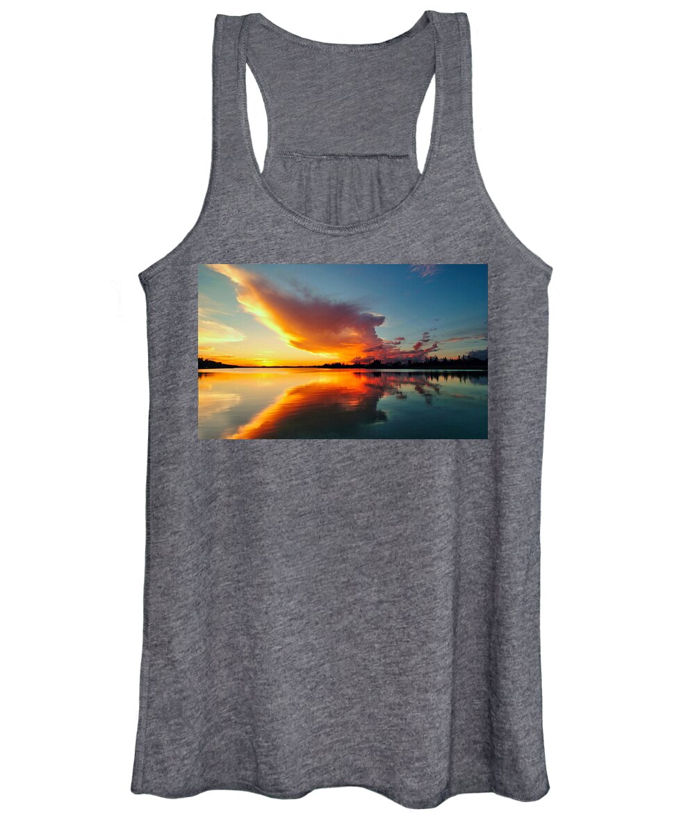 Clouds Women's Tank Top featuring the photograph Sky Reflections by Montez Kerr