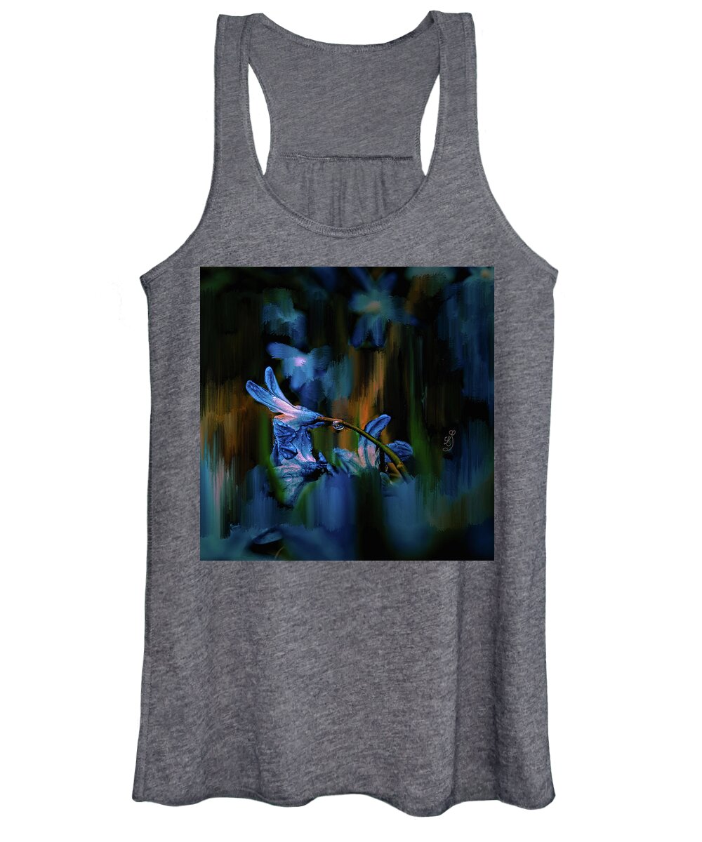 Small Blue Women's Tank Top featuring the mixed media Small Blue #k9 by Leif Sohlman