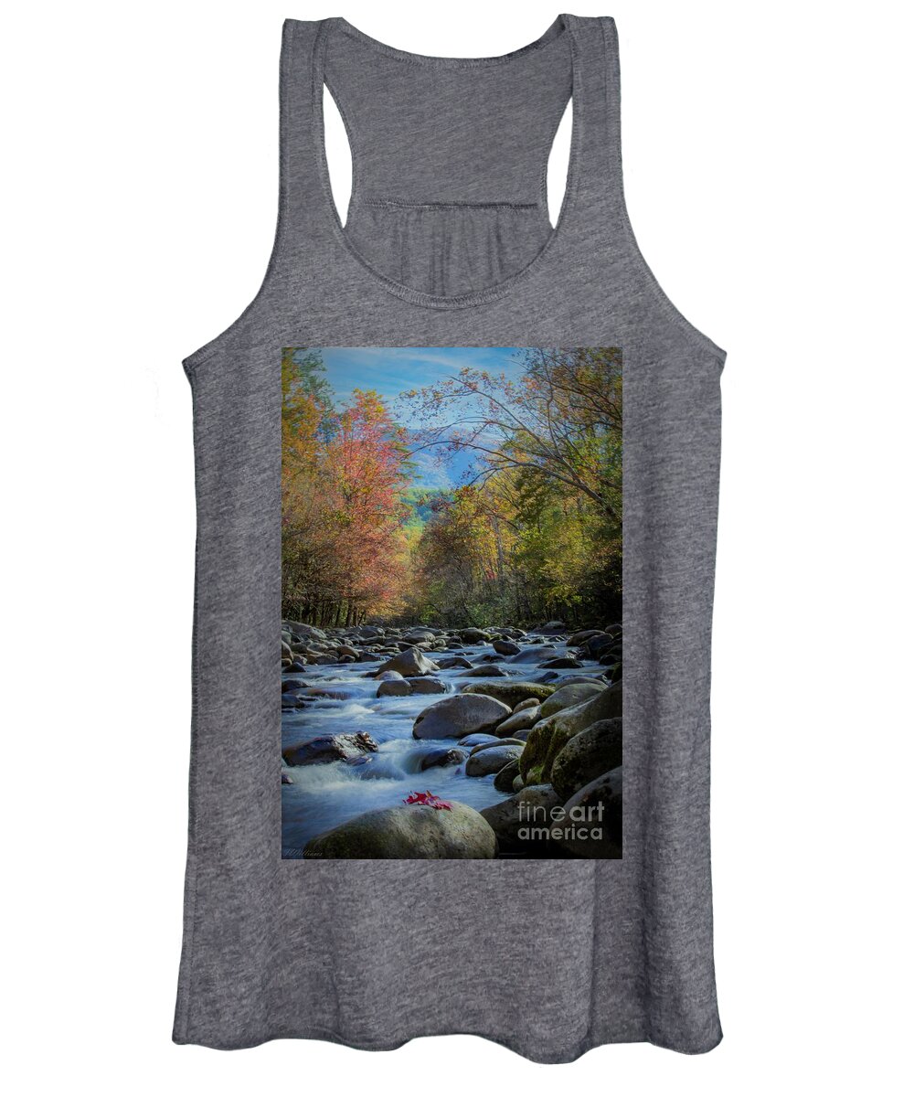 Landscape Women's Tank Top featuring the photograph Smoky Mountain Autumn by Theresa D Williams