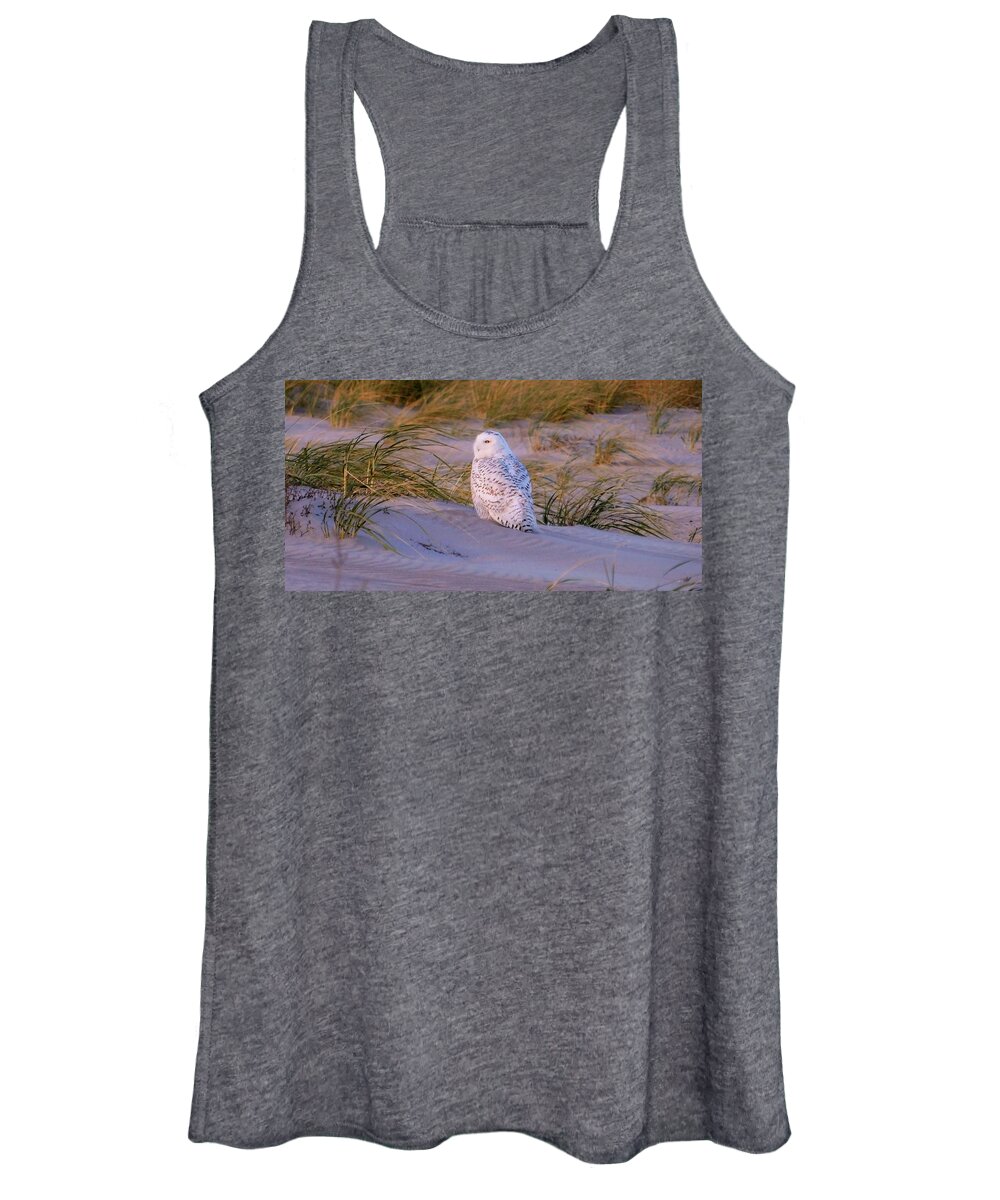- Snowy Owl Women's Tank Top featuring the photograph - Snowy Owl by THERESA Nye