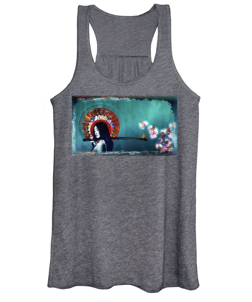 Samurai Women's Tank Top featuring the digital art Soliloquy by Kenneth Armand Johnson