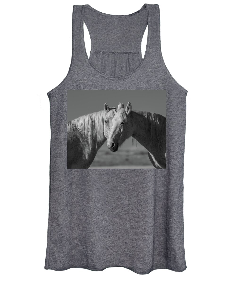 Wild Horses Women's Tank Top featuring the photograph Soul Sisters by Mary Hone