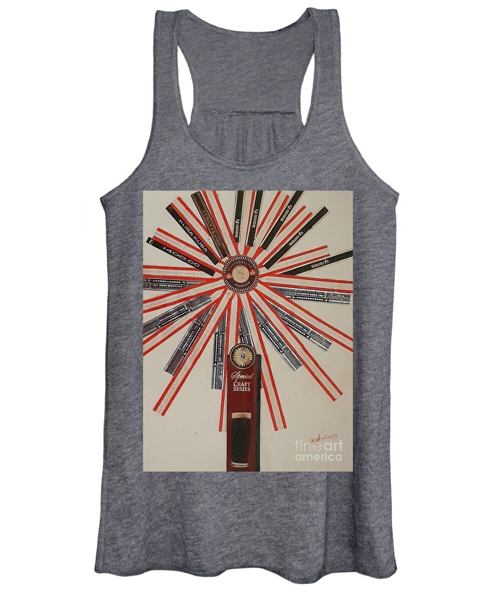 Sparks Women's Tank Top featuring the mixed media Sparks by Nancy Graham