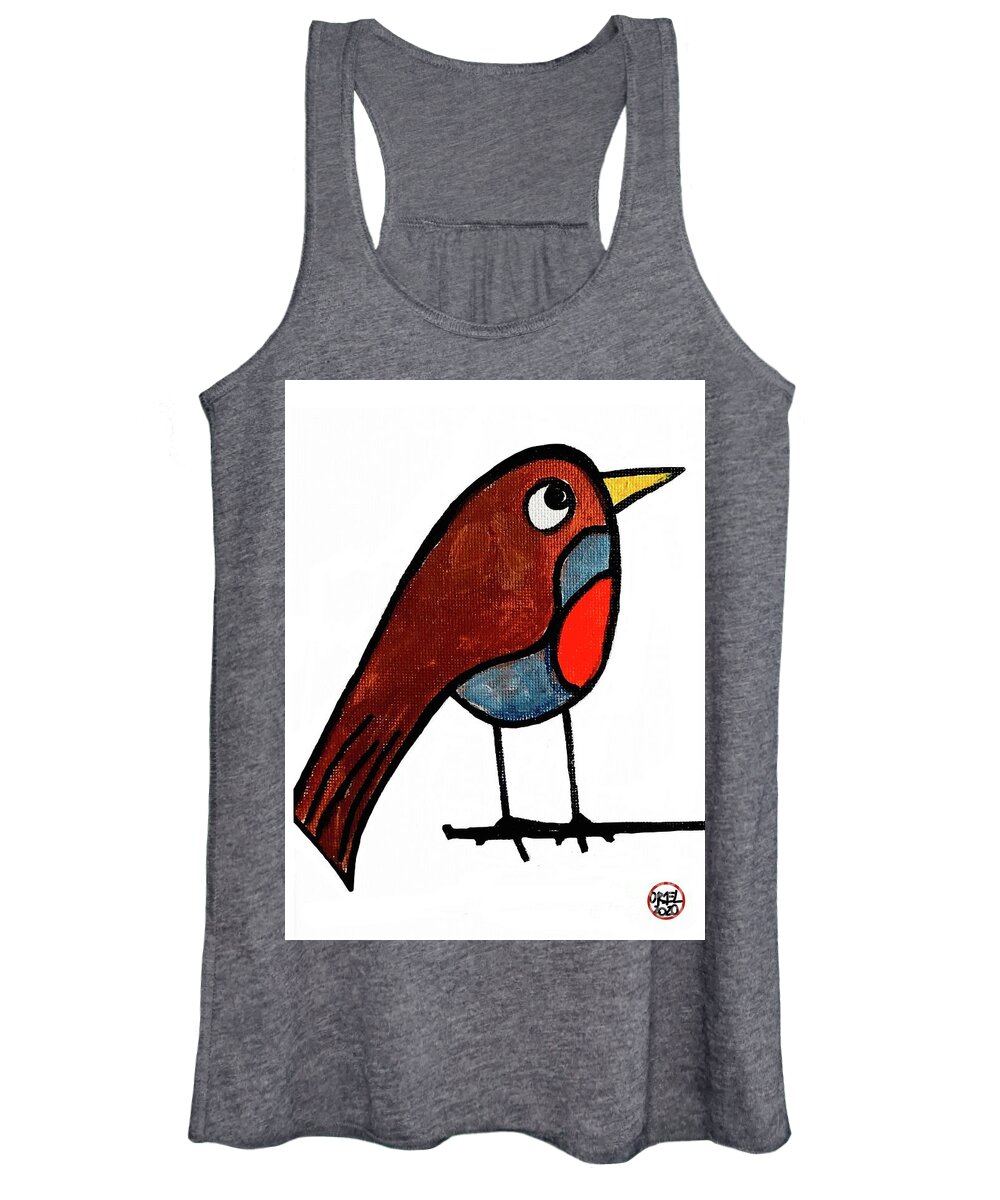  Women's Tank Top featuring the painting Sparrow by Oriel Ceballos