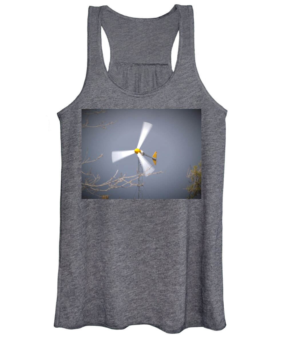 Mojave Women's Tank Top featuring the photograph Spinning Power by Richard Thomas