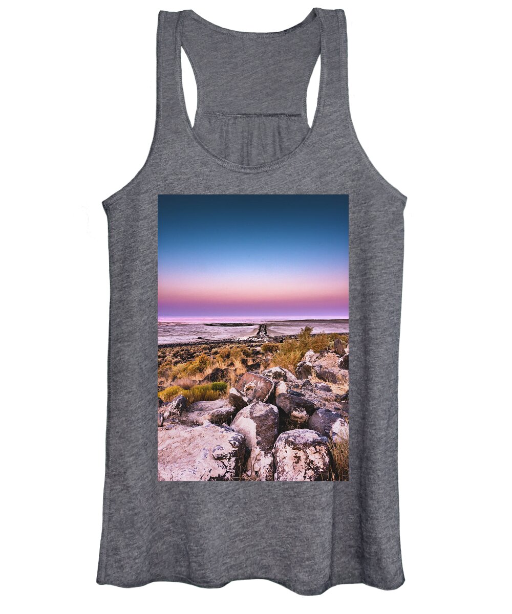 Spiral Jetty Women's Tank Top featuring the photograph Spiral Dawn by Bryan Carter
