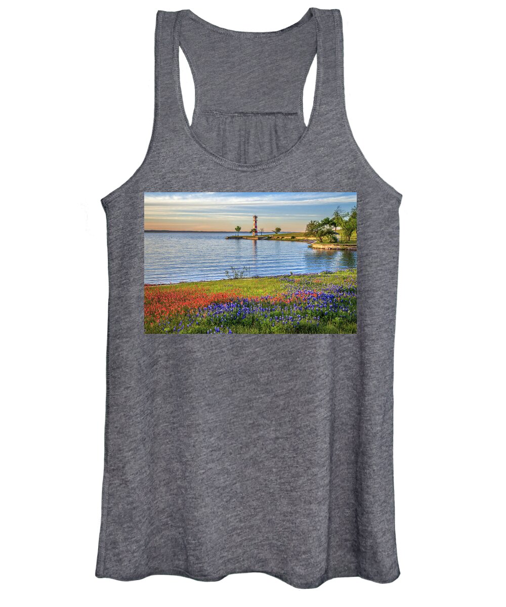 Bluebonnets Women's Tank Top featuring the photograph Spring Wildflowers of Lake Buchanan by Lynn Bauer