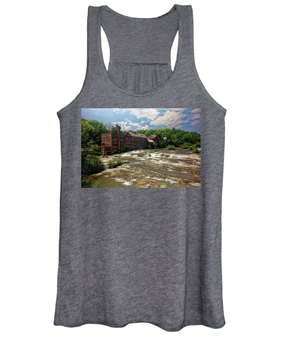 Springfield Women's Tank Top featuring the photograph The Parks and Woolson Building Springfield Vermont by Doolittle Photography and Art