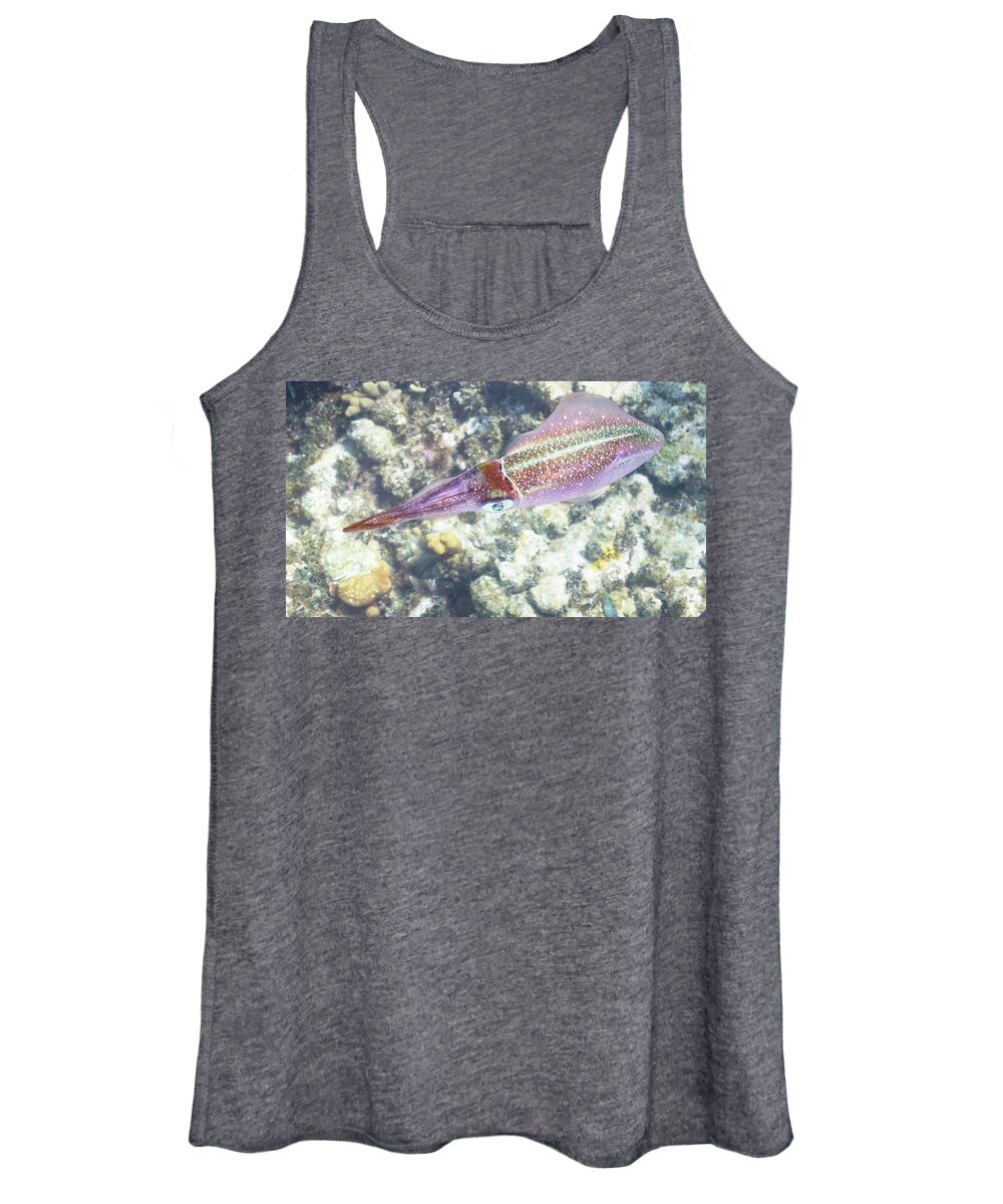 Squid Women's Tank Top featuring the photograph Squid Pro Quo by Lynne Browne