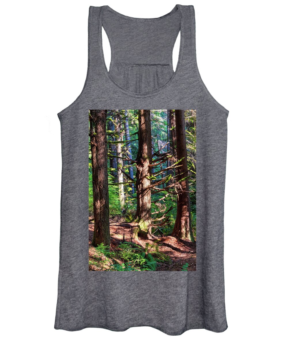 Redmond Watershed Preserve Women's Tank Top featuring the photograph Squirrel Trail I-2022.10.1 by Phyllis McDaniel