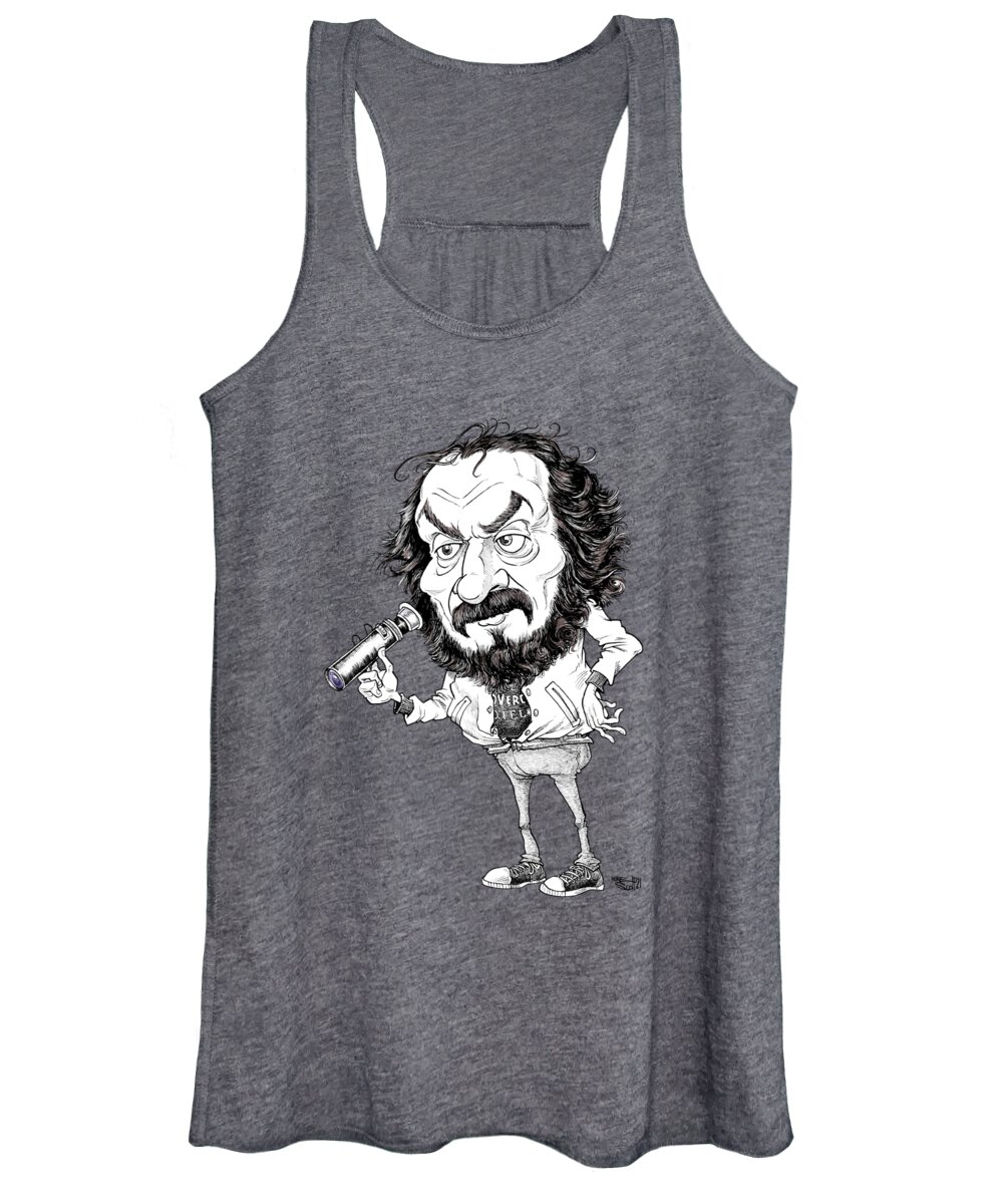 Mikescottdraws Women's Tank Top featuring the drawing Stanley Kubrick #1 by Mike Scott